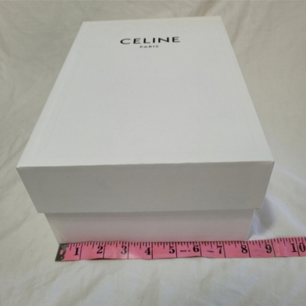 Celine Paris Gift Box Empty Shoes White Decorative Storage Organizer 12 X 8 X 5 - Picture 11 of 13